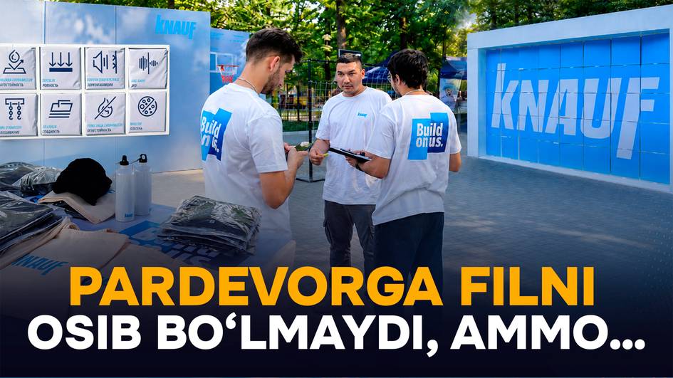 Gipsokarton devorga televizor osish mumkinmi? Toshkentda KNAUF pardevorlari amalda sinovdan o‘tkazildi